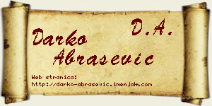 Darko Abrašević vizit kartica